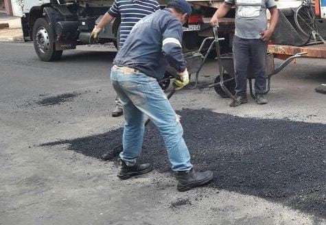 Terminaron las obras de Bacheo en la avenida Mitre. (Foto: Municipalidad de Posadas)