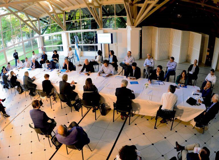 La reunión del gabinete en Olivos.