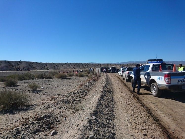 El accidente se produjo en la ruta a Veladero.