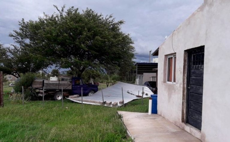 Fuerte temporal en Villa Merlo.