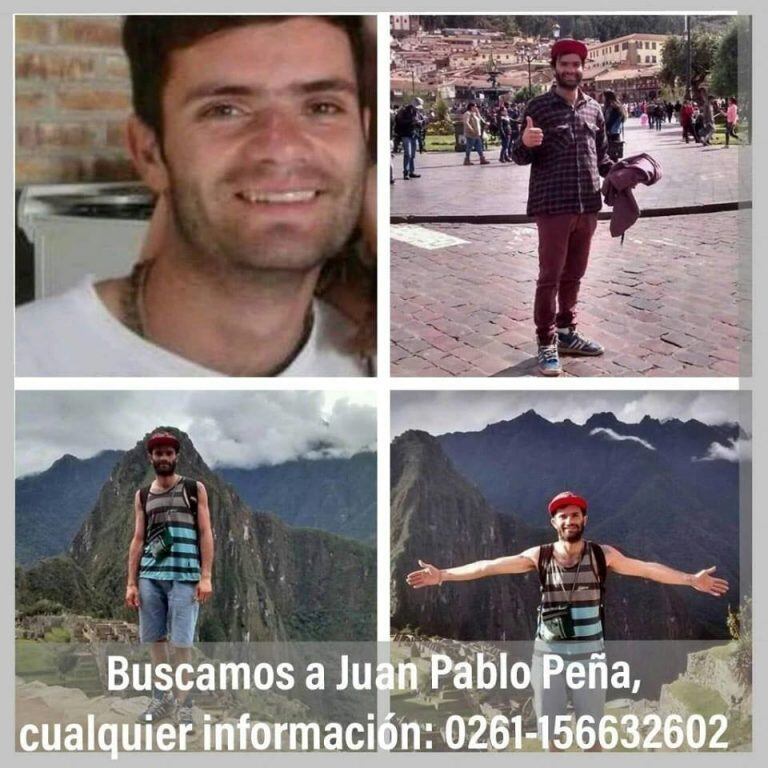 Juan Pablo Peña (31) es intensamente buscado.