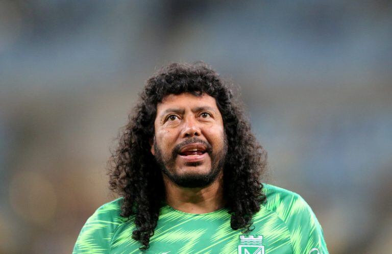 Higuita como entrenador de arqueros de Atletico Nacional. Foto: REUTERS/Sergio Moraes.