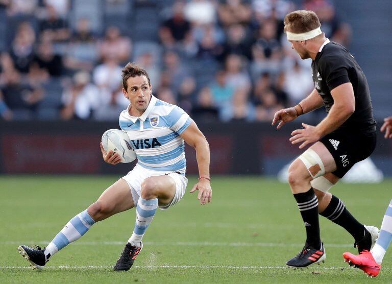 Nico Sánchez la gran figura del triunfo histórico de Los Pumas (AP Photo/Rick Rycroft)