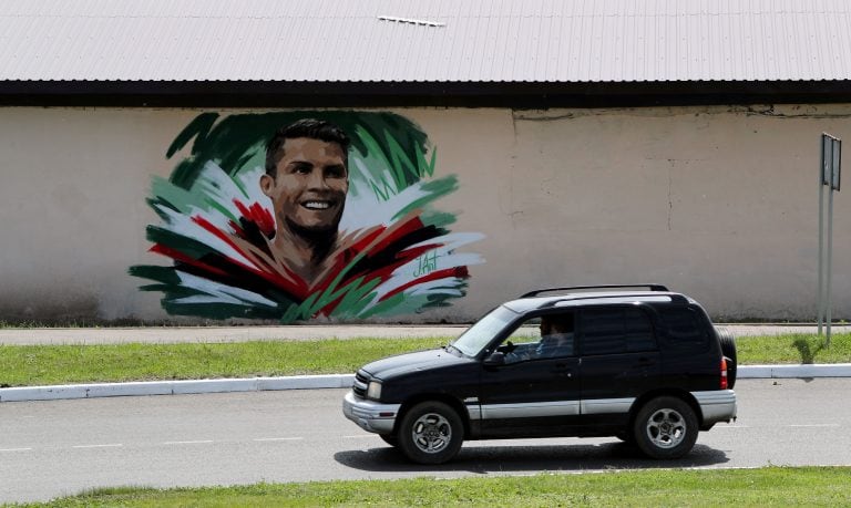 La imagen de Ronaldo en las calles de Rusia (Marcos Brindicci/REUTERS)