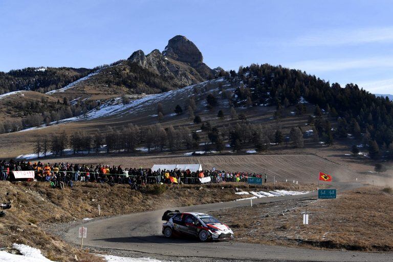 Ott Tanak y Martin Jarveoja, con el mejor Toyota Yaris WRC de la clasificación final, en el tercer lugar.