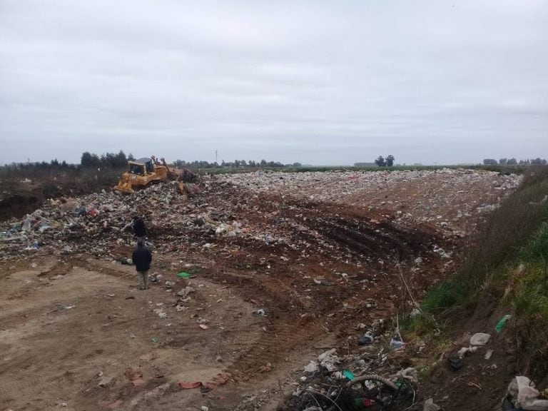 Trabajos en la Planta de Reciclado San Francisco de Bellocq (prensa)