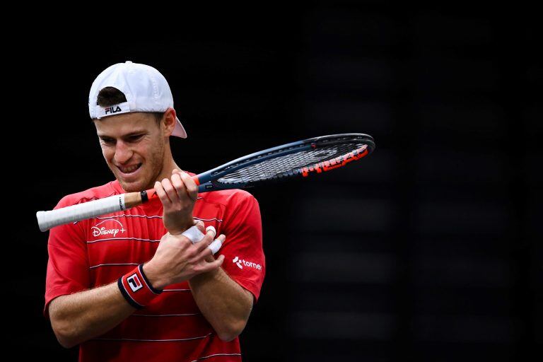 Diego Schwartzman en el partido contra el francés Richard Gasquet (FRANCK FIFE / AFP)