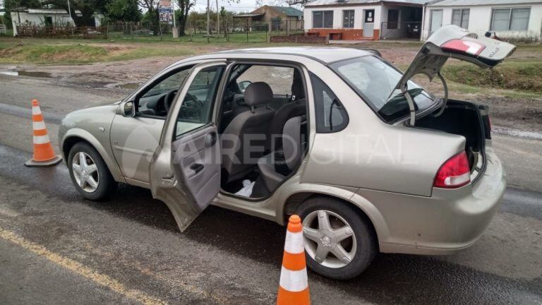 El Corsa fue interceptado a más de 200 kilómetros al norte de Paraná. (Aire de Santa Fe)