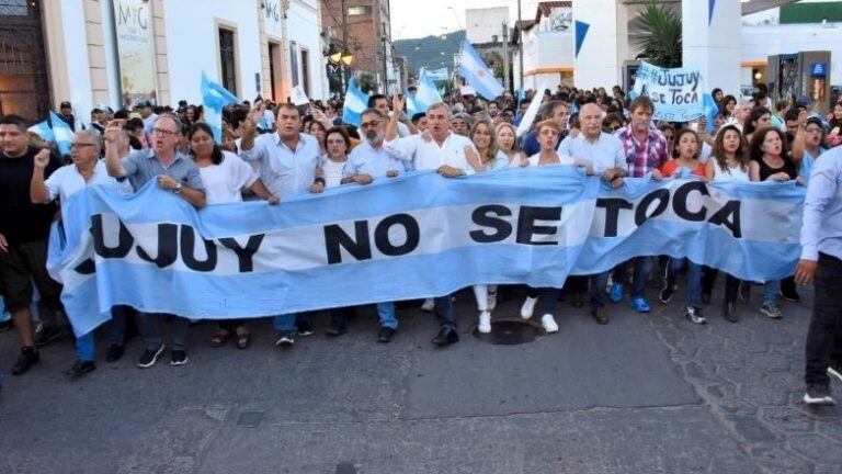 El miércoles pasado se realizó la marcha #Jujuy No Se Toca, en San Salvador de Jujuy.