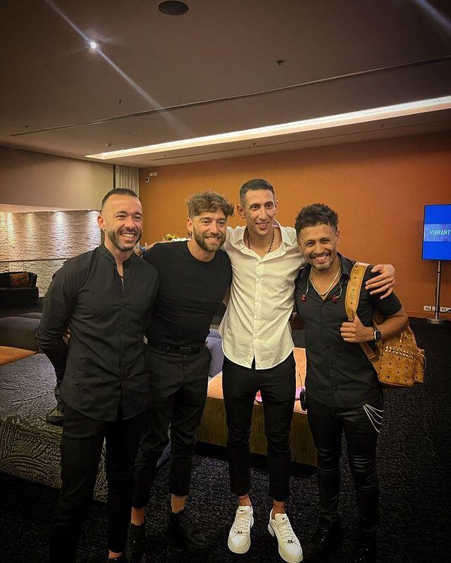 No podía faltar la foto con el autor del segundo gol en la final ante Francia.