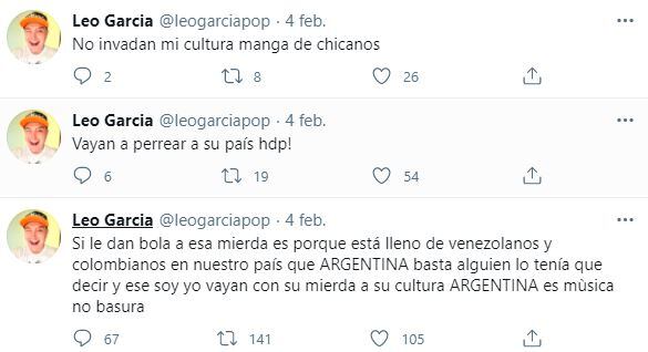 Sus mensajes sobre las comunidades venezolanas y colombianas generaron repudio rápidamente.