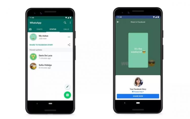 Una nueva función de Whatsapp permitirá que tus estados aparezcan en todas las redes (Foto: Whatsapp)