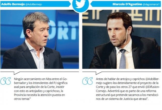 Duro cruce  por medio de las red social Twitter, entre el senador electo del peronismo Adolfo Bermejo y el subsecretario de Justicia, Marcelo D'Agostino