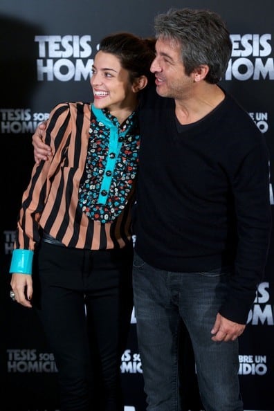 Calu Rivero y Ricardo Darín en la presentación de "Tesis de un homicidio" (2013)