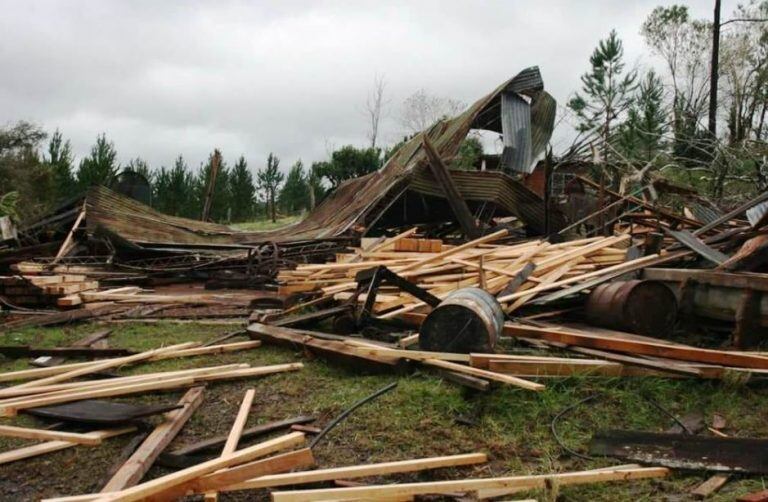 Un temporal destruyó el municipio de Caá Yarí. (Foto: Misiones Online)