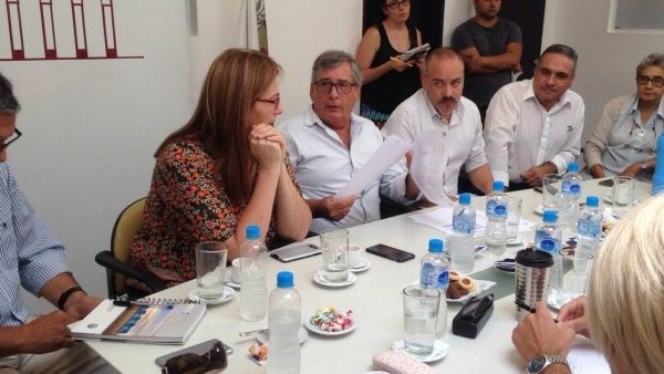 Reunión entre concejales y el presidente de Transpuntano.