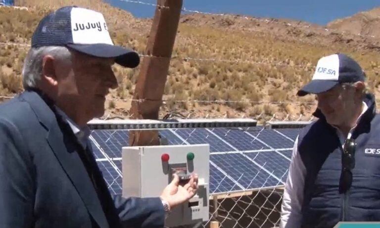 El gobernador Morales activó la nueva Central Fotovoltaica Autónoma en San Francisco de Santa Catalina.