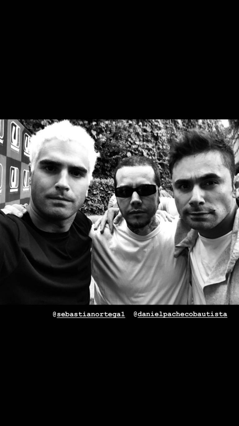 Sebastián Ortega, Daniel Pacheco y "Diosito" en las grabaciones de la nueva temporada de "El Marginal 3" (Foto: Instagram)