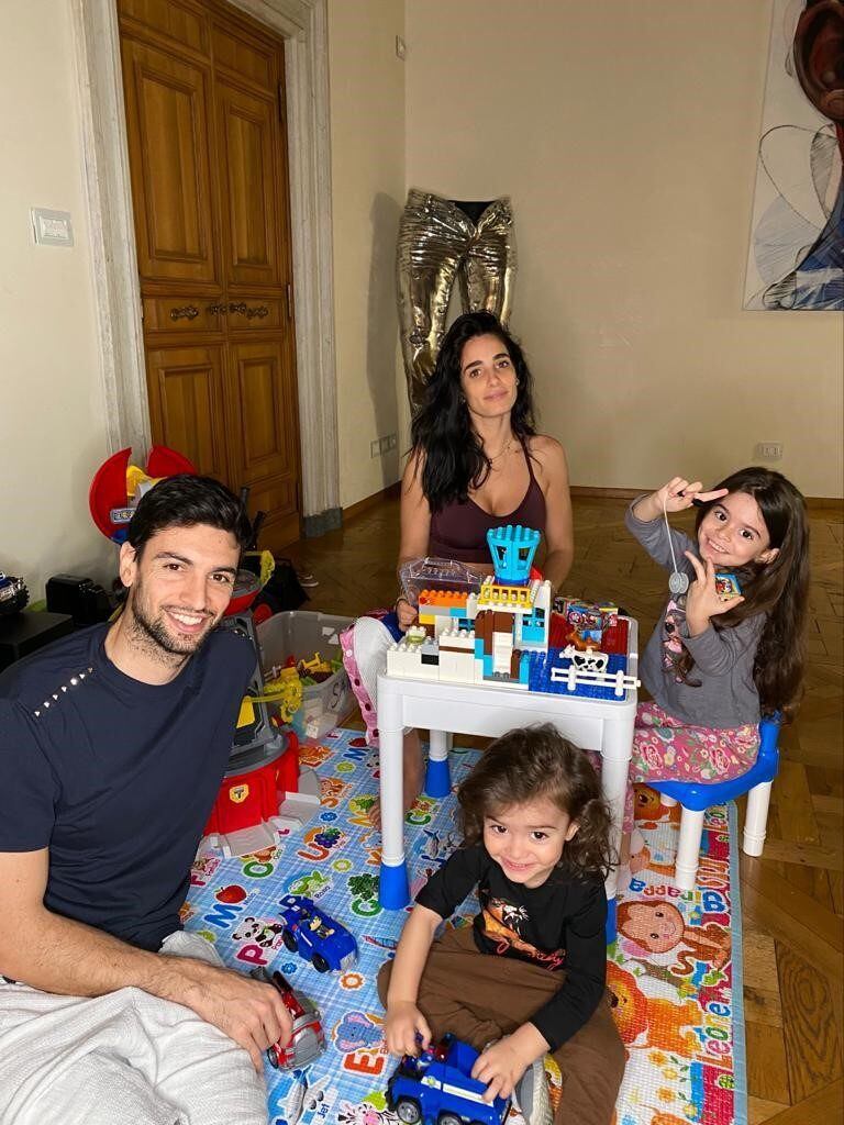 Javier Pastore, en cuarentena y junto a su familia.