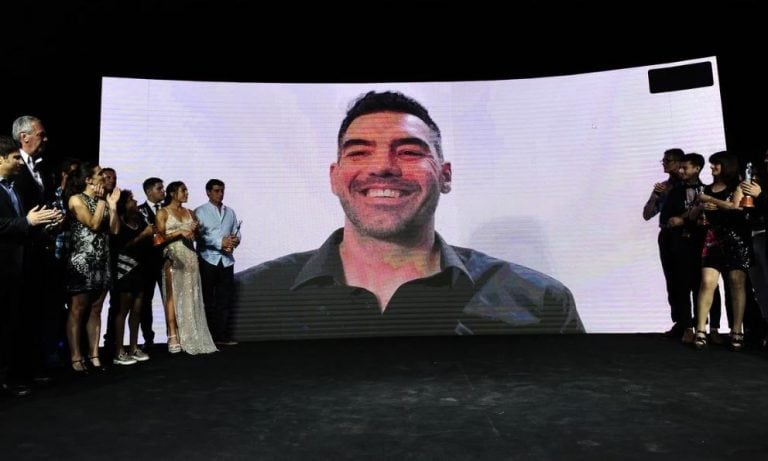 Luis Scola, desde Italia por Skype (Foto: Fernando de la Orden