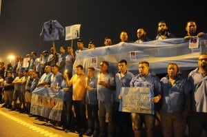 Los compañeros de Alcaraz marcharon reclamando justicia y mayor seguridad para los colectiveros.