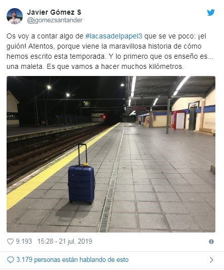 Desopilante hilo de Javier Gómez Santander, guionista de "La casa de papel 3", para explicar cómo se escribió la serie. (Twitter)