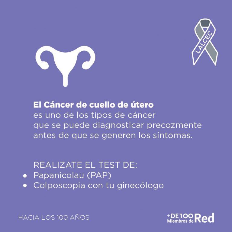 Detección precoz del cáncer de cuello de útero.