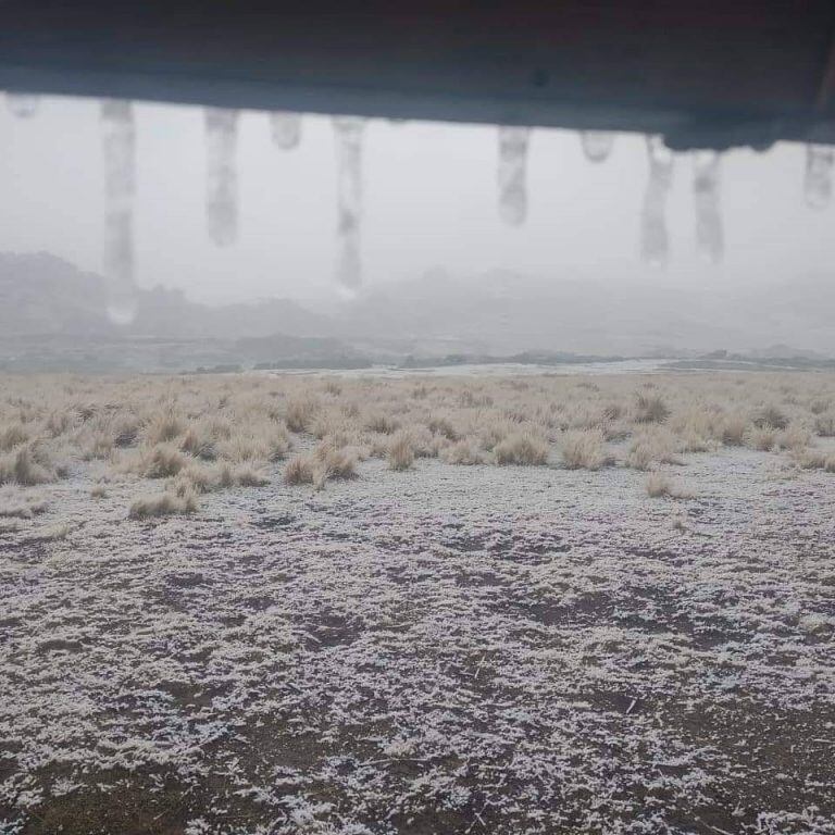 Primera nevada de este invierno 2020 registrada el 24 de junio. (Foto: Facebook / Traslasierra Noticias).