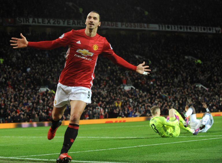 Zlatan, en su paso por el Manchester United. Foto: AP.