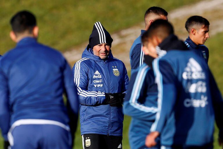 Sin Lionel Messi, la Selección Argentina se entrenó en Manchester.