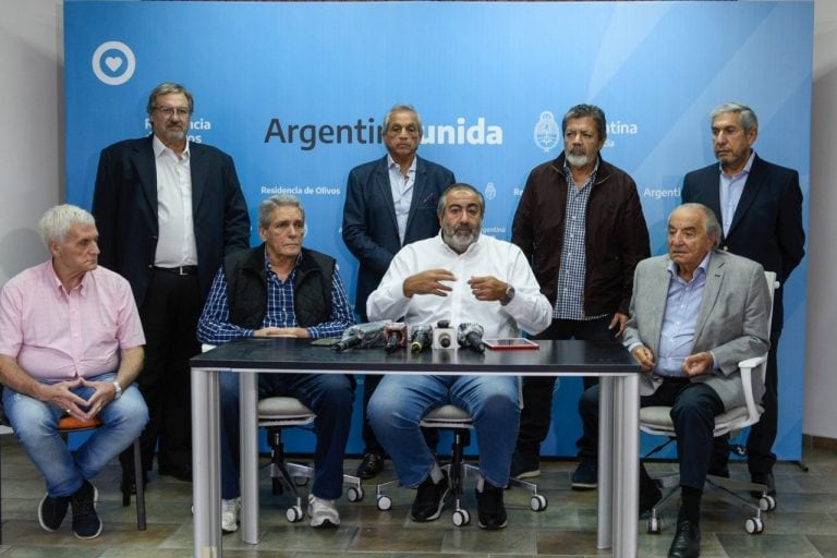 El Presidente Alberto Fernández se reunió con los principales referentes de la CGT (Foto: Presidencia)