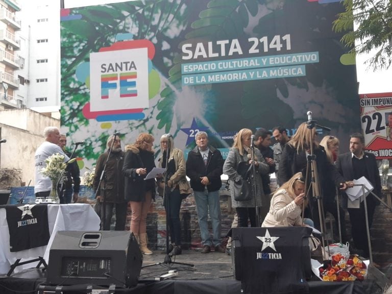 En el acto por el quinto aniversario se renovaron las críticas en torno a la demora del proceso. (Eugenia Iermoli)