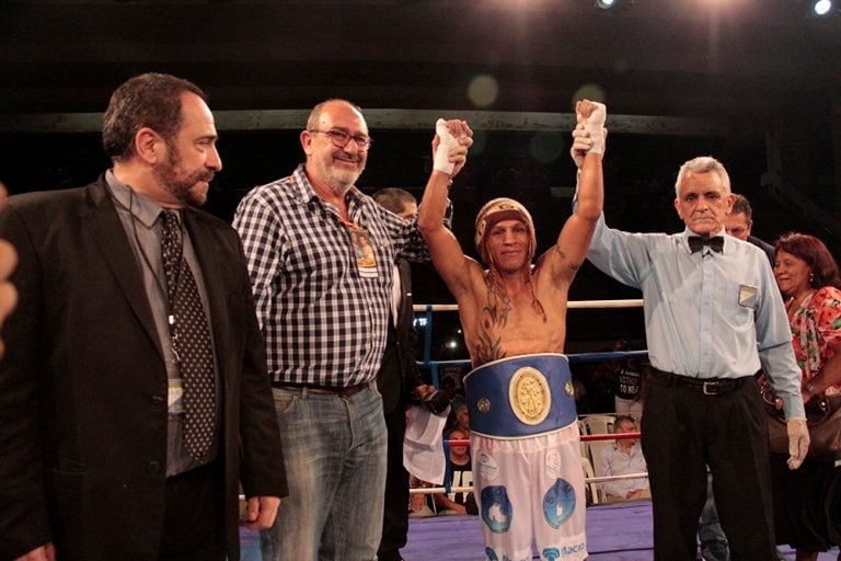 Juan “Harry” Jurado en su exitosa segunda defensa del título, en San Salvador de Jujuy en marzo de 2018.