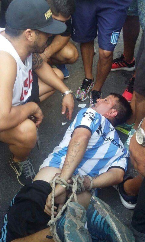 hincha de Racing agredido