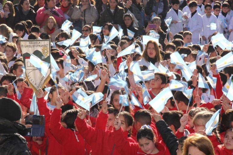 Acto "Promesa a la Bandera" realizado en junio del 2019 en Villa Carlos Paz. (Foto: archivo).