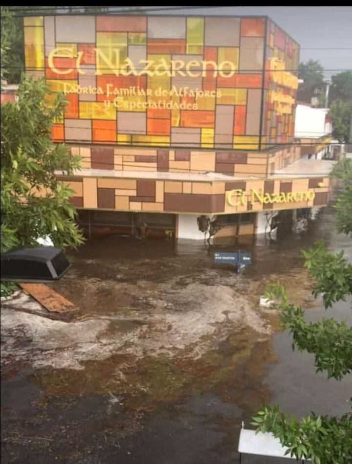 Inundación en Mina Clavero (Fotos: Policía de Córdoba).