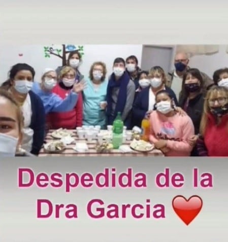 Indignación en Elortondo por un festejo en el hospital sin distanciamiento social en plena pandemia. (Captura de pantalla)