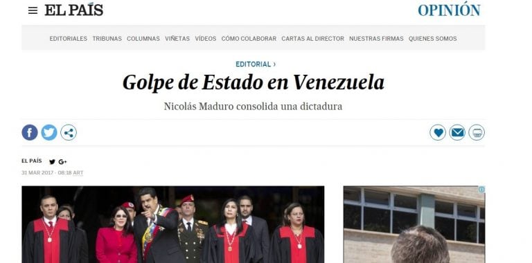 El Pais sobre Venezuela