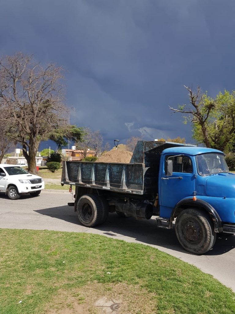 La tormenta en Río Cuarto se abatió en la tarde de este martes.