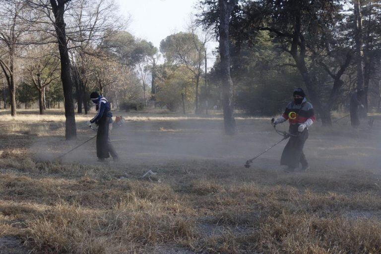 Limpieza en el predio del A.C.A Carlos Paz