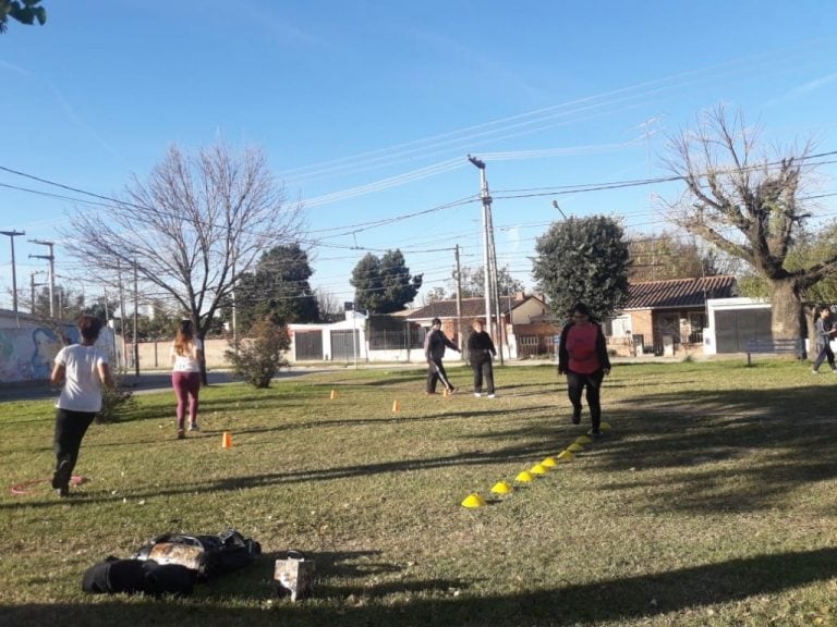 Gimnasia en Plaza Barrio San Martín. Diario Tortuga.