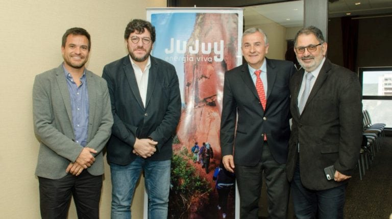 Gobernador de Jujuy, Gerardo Morales, Ministro de Cultura de la Nación, Pablo Avelluto; titular de la cartera de Cultura y Turismo de Jujuy, Federico Posadas e intendente de San Salvador de Jujuy "Chuli" Jorge