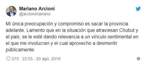 Mariano Arcioni desmintió su vínculo con Luciana Salazar (Foto: Instagram)