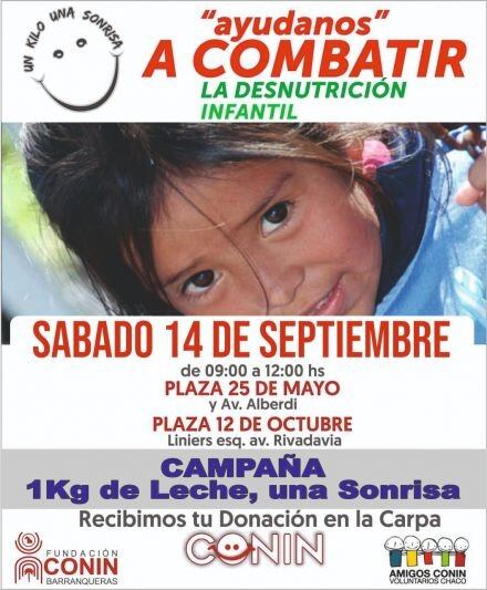 En dos plazas de Resistencia reciben donaciones de leche. (Web).