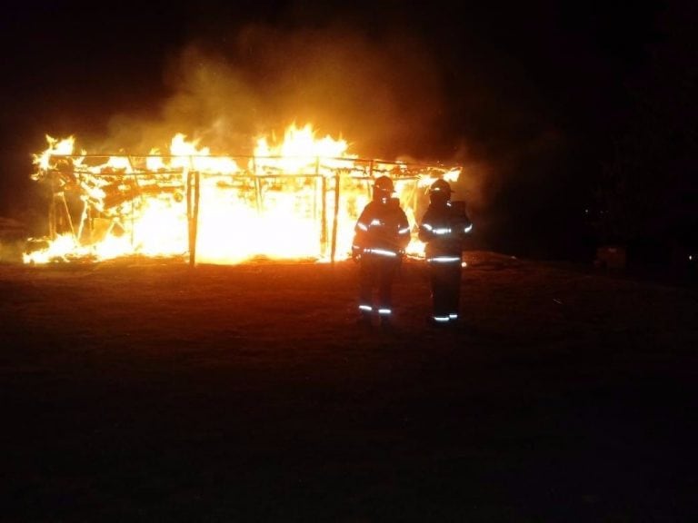 Incendio en El Trapiche, San Luis.