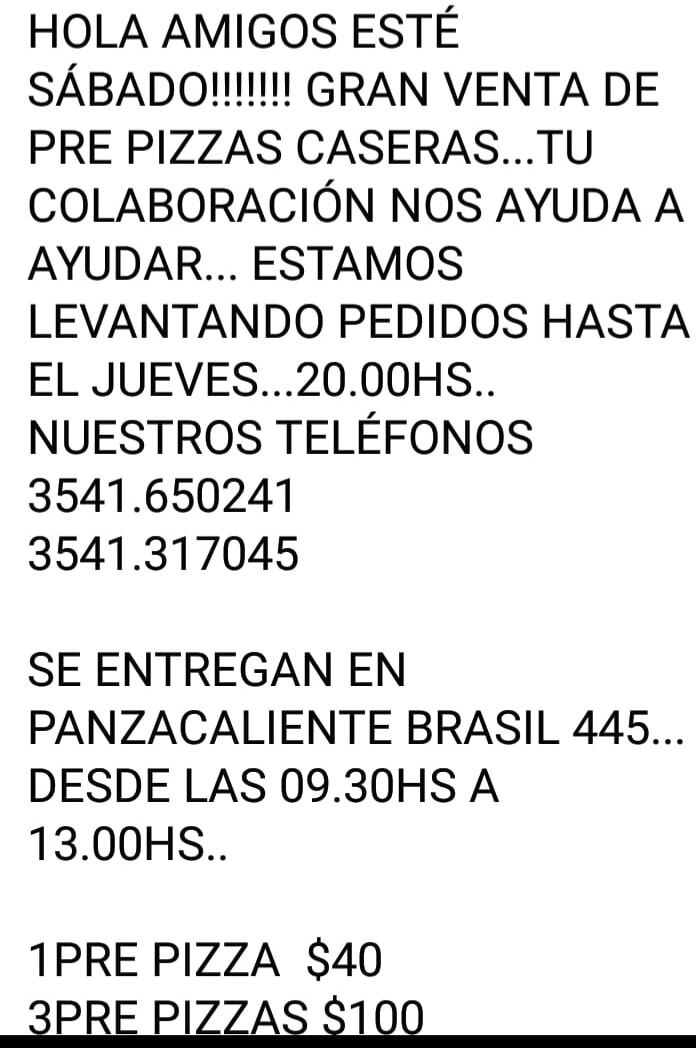 Recaudan fondos para que no cierre un merendero en Carlos Paz.