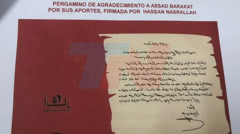 El agradecimiento del líder de Hezbollah a los Barakat (Foto: TN)