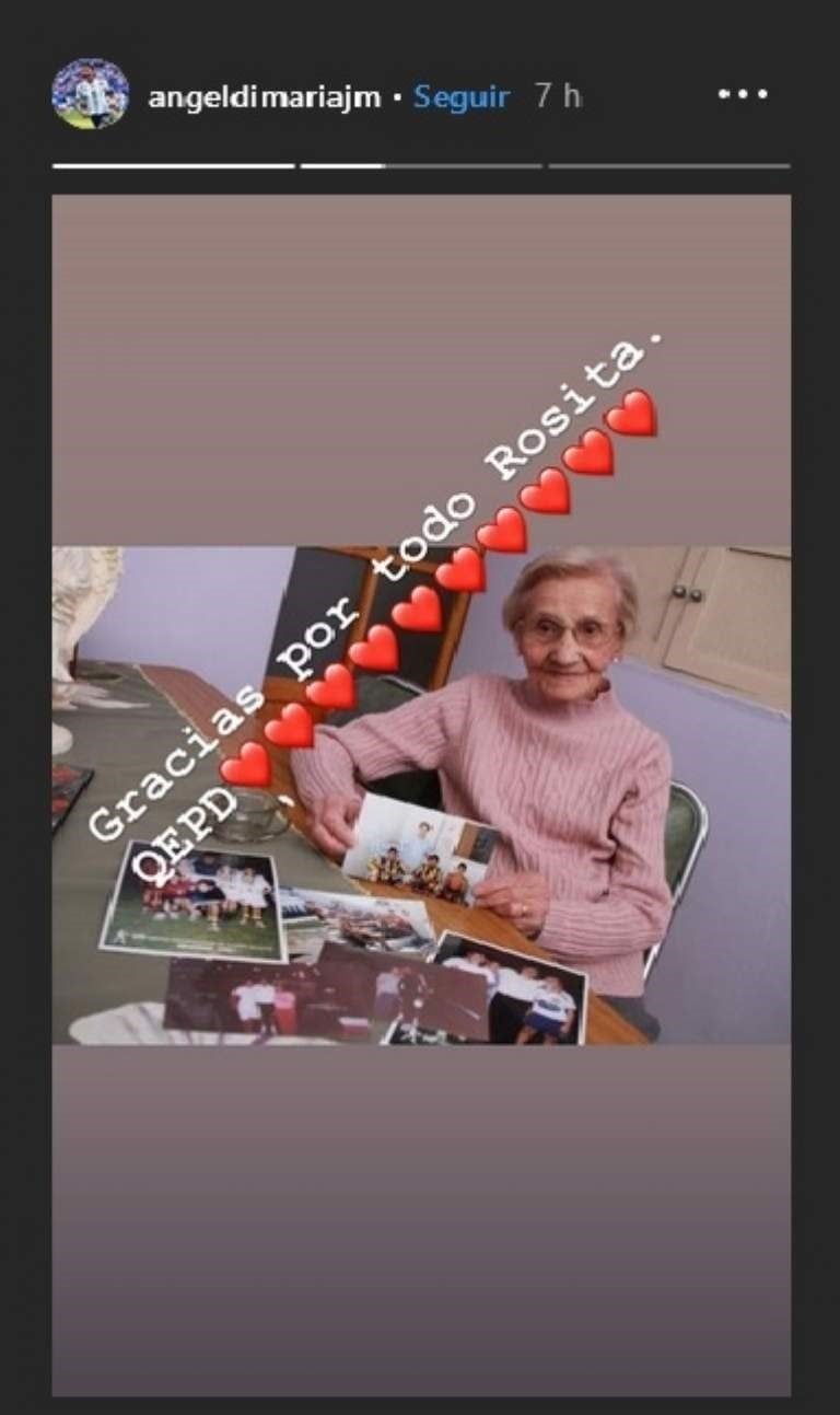 El jugador de la Selección utilizó su Instagram para despedir a la abuela sanjuanina.