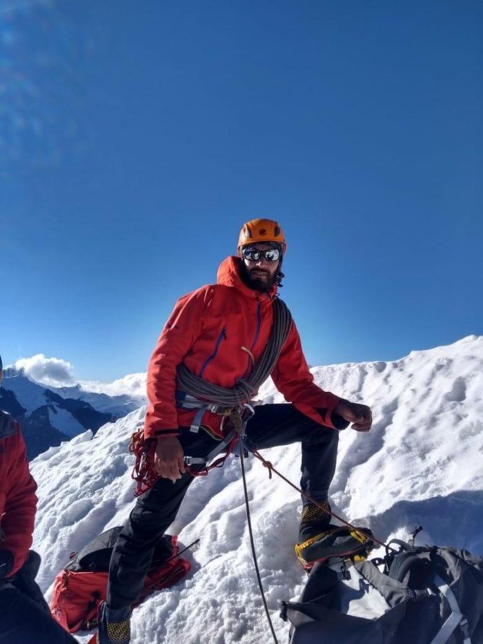 Matías Sergo en el Aconcagua.