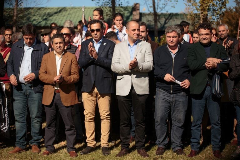 Andrés Vavrik, presidente de la Cámara de Comercio de Alvear, en la Fiesta Nacional de la Ganadería.